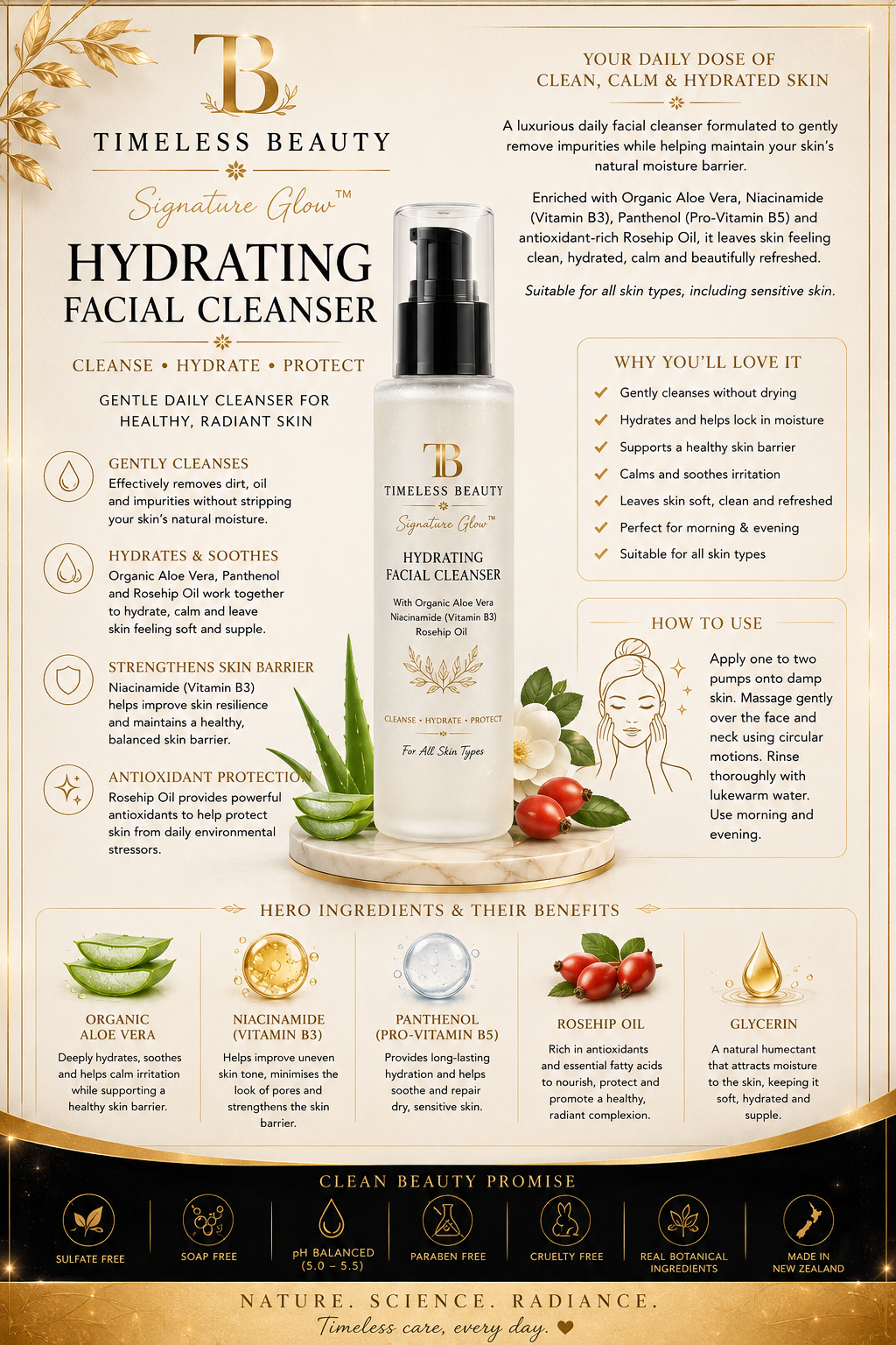 Signature Glow™ Hydrating Facial Cleanser Professional Hydrating Gel Cleanser 100ml