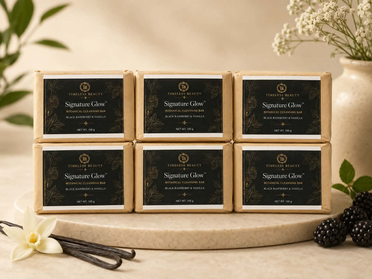 Timeless Beauty Signature Glow™ Black Raspberry & Vanilla Luxury Soap Shea Butter Based Cleansing Bar